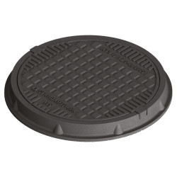 Capac polimer-compozit rotund necarosabil A15 750/630 Negru