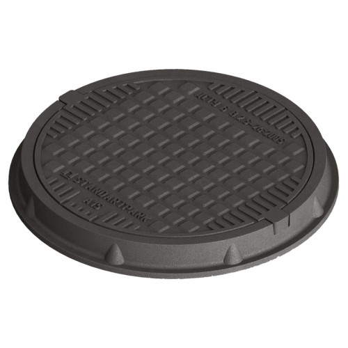 Capac polimer-compozit rotund necarosabil A15 750/630 Negru