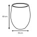 Ghiveci egg mare antracit 50X60 cm GRAPHIT Ghiveci egg mare antracit 50X60 cm GRAPHIT