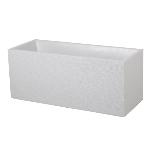 Jardiniera mare dreptunghiulara alba  99,5x39,5x43,5 cm GRAPHIT