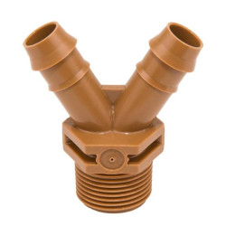 Racord Y tub picurare 17mm x 3/4