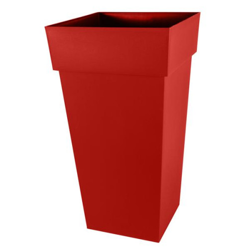 Ghiveci inalt rosu mat 43,3x43,3x80 cm TOSCANA XXL