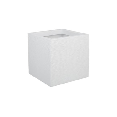 Ghiveci patrat alb  29,5x29,5x29,5 cm GRAPHIT UP