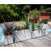 Jardiniera mare patrata alba 39,5x39,5x43,5 cm GRAPHIT