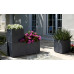 Jardiniera mare dreptunghiulara antracit 99,5x39,5x43,5 cm STONE