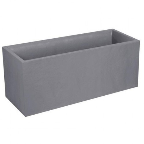 Jardiniera mare dreptunghiulara gri 99,5x39,5x43,5 cm STONE