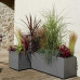 Jardiniera mare dreptunghiulara gri 99,5x39,5x43,5 cm STONE