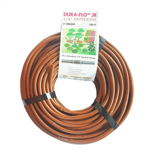 Microtub picurare cu compensare presiune ¼ ” Dura-Flo, distanta 15 cm, colac 30 m Microtub picurare cu compensare presiune ¼ ” Dura-Flo, distanta 15 cm, colac 30 m